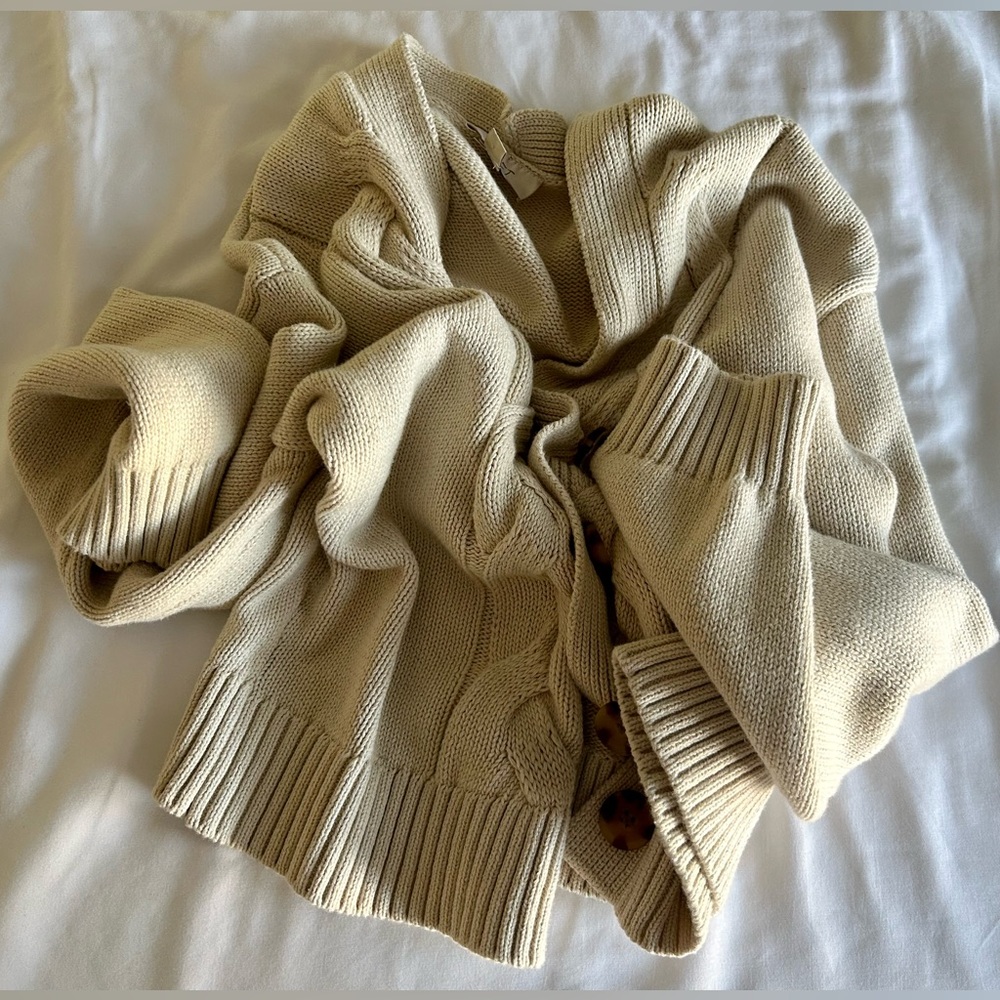 Soft Cardigan Sweater | Tan/Beige | Loft Outlet